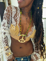 TM White Butterfly Lace Coachella Top