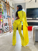 TM Yellow Lace Caftan