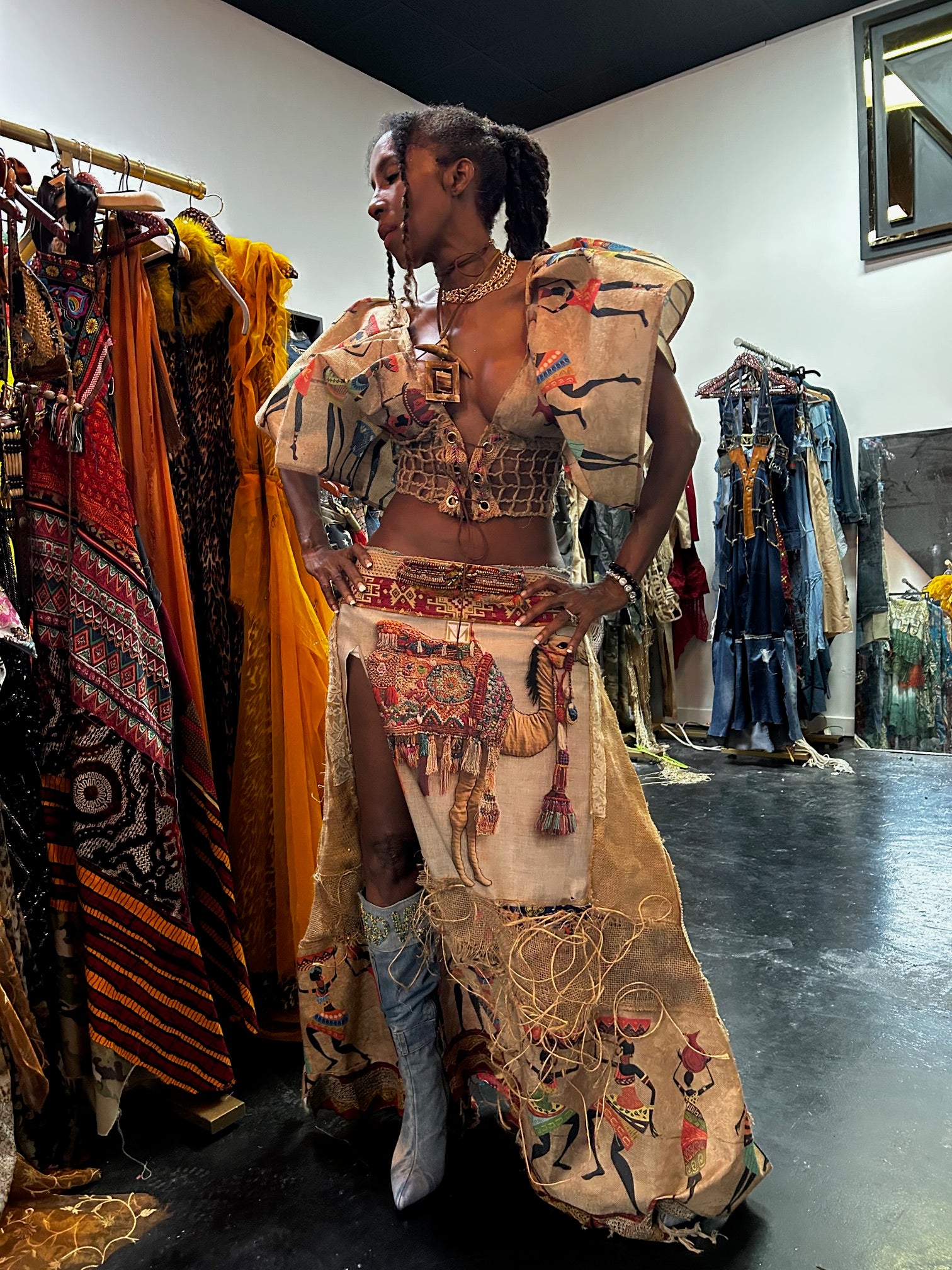 TM Couture Handmade Tribal Skirt