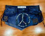 TM Peace Denim Skirt-Belt