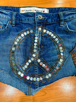TM Peace Denim Skirt-Belt