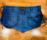 TM Peace Denim Skirt-Belt