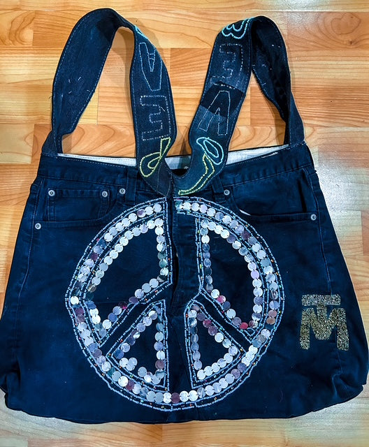 **SALE**Art Fashion #TMPeacebag-The Dark Rich Bohemian