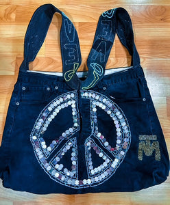 **SALE**Art Fashion #TMPeacebag-The Dark Rich Bohemian