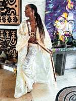 TM Cream Leaf Caftan